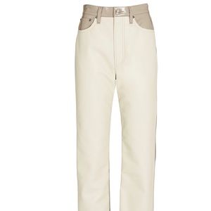 90S PINCH WAIST RECYCLED LEATHER PANTS - Worn once, rec sizing down